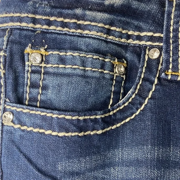 Soundgirl Dark Blue Flare Jeans - Picture 6 of 8